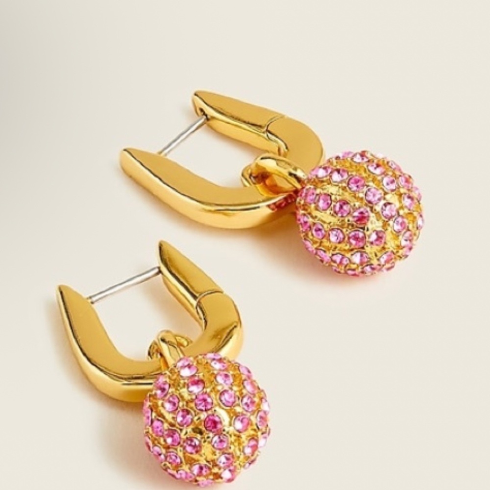 J.Crew Womens Crystals Huggie Hoop Earrings